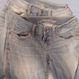 Size 00 American Eagle Outfitters Women's Blue Jeans